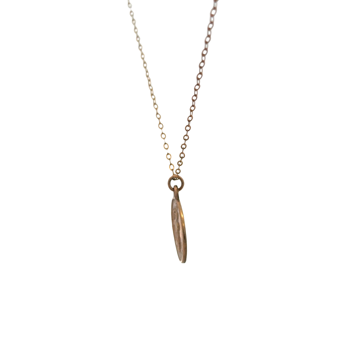 9ct yellow gold chain and St Christopher pendant 3.8g (sh26815b)