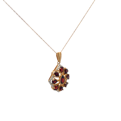 9ct yellow gold chain and pendant 3.2g (sh26813b)