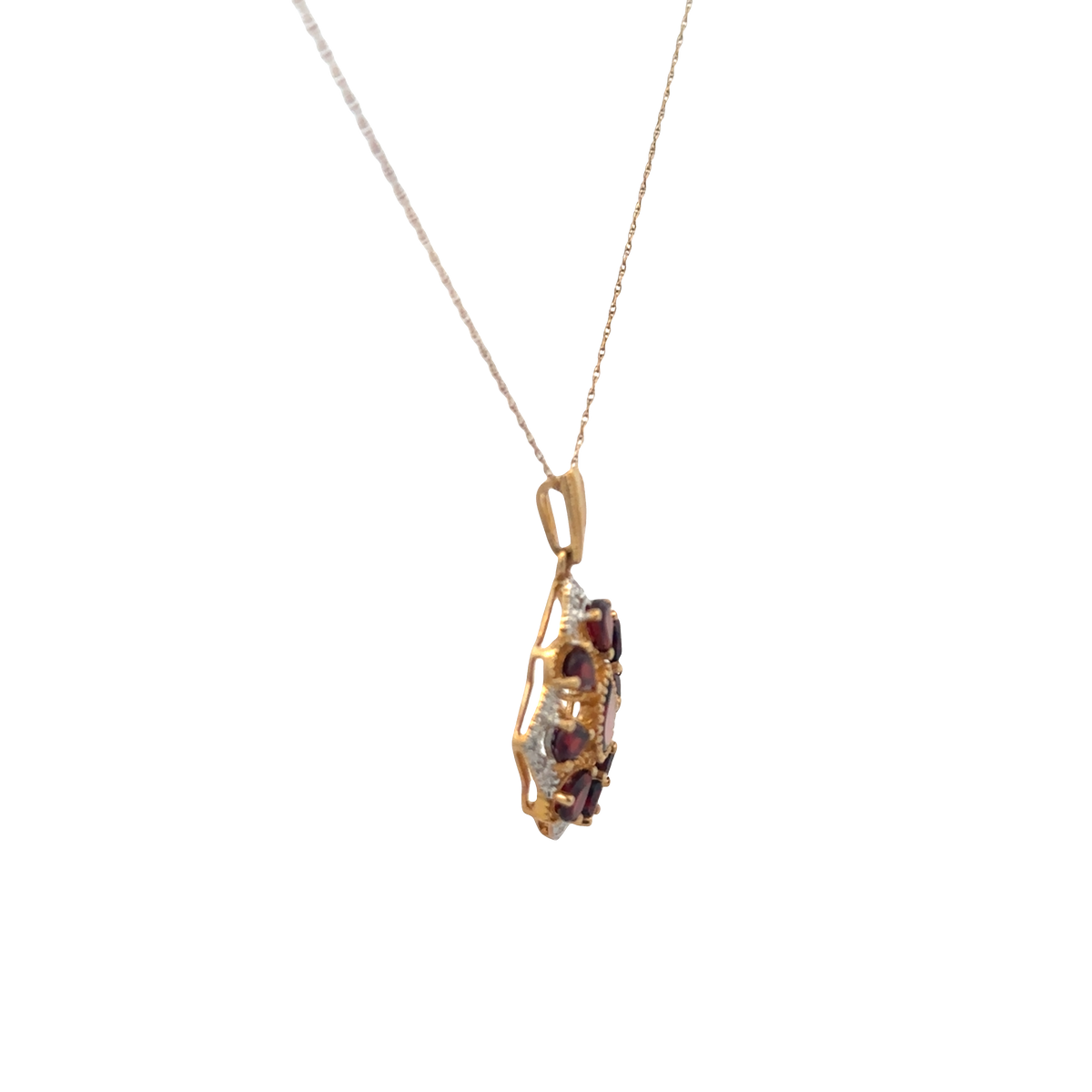 9ct yellow gold chain and pendant 3.2g (sh26813b)