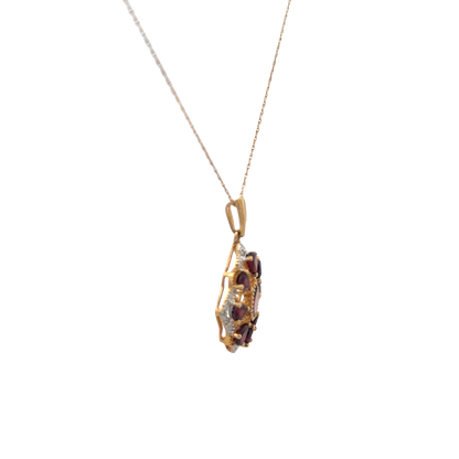 9ct yellow gold chain and pendant 3.2g (sh26813b)