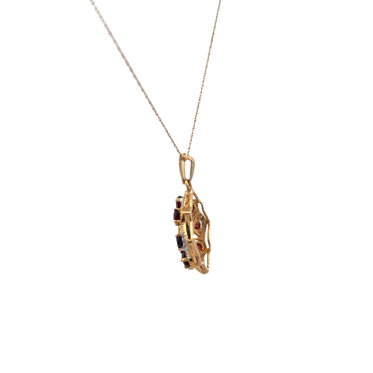 9ct yellow gold chain and pendant 3.2g (sh26813b)