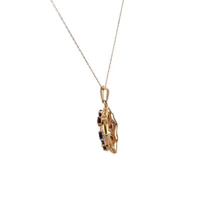 9ct yellow gold chain and pendant 3.2g (sh26813b)