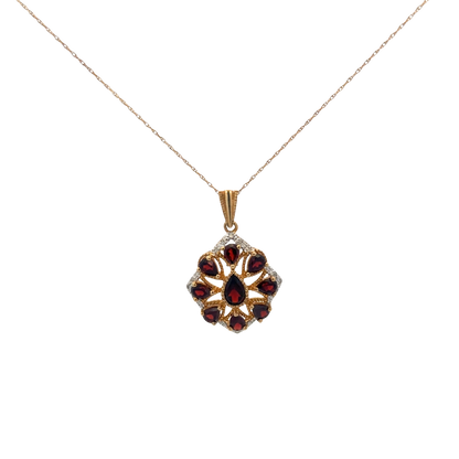 9ct yellow gold chain and pendant 3.2g (sh26813b)