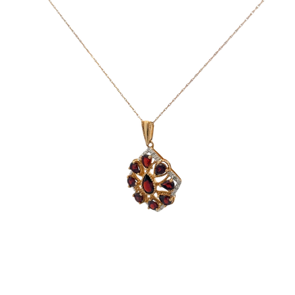 9ct yellow gold chain and pendant 3.2g (sh26813b)