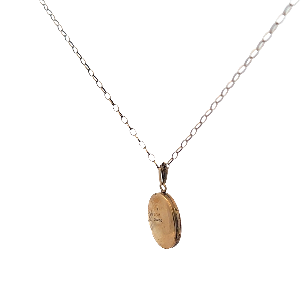 9ct yellow gold chain and locket 3.7g (sh26988b)