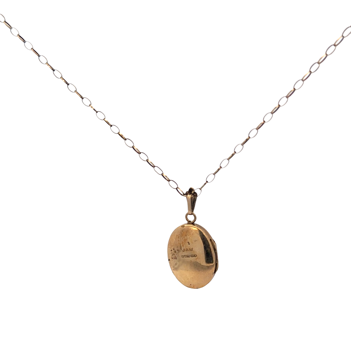 9ct yellow gold chain and locket 3.7g (sh26988b)