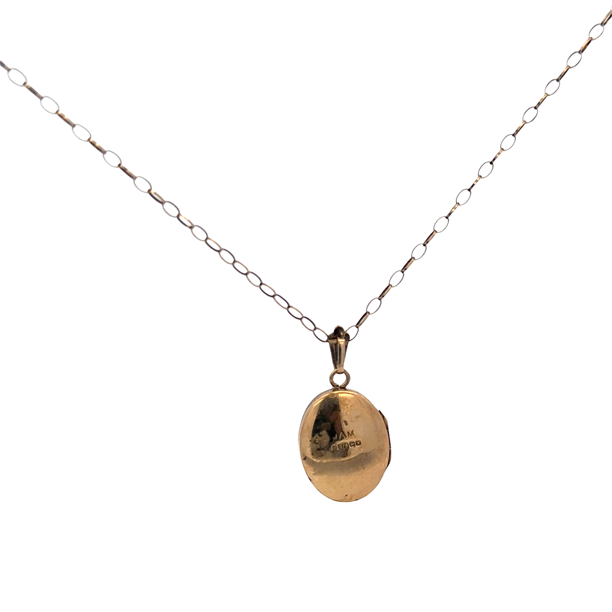9ct yellow gold chain and locket 3.7g (sh26988b)