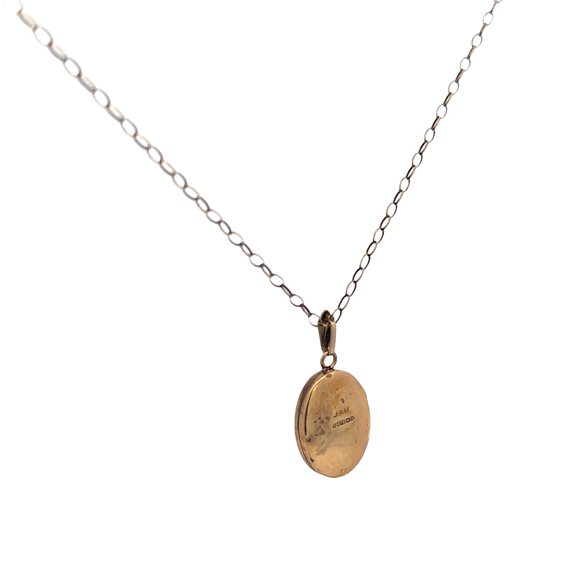 9ct yellow gold chain and locket 3.7g (sh26988b)