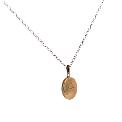 9ct yellow gold chain and locket 3.7g (sh26988b)