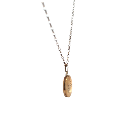 9ct yellow gold chain and locket 3.7g (sh26988b)