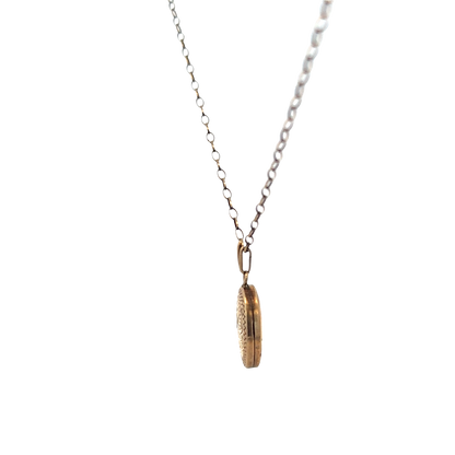 9ct yellow gold chain and locket 3.7g (sh26988b)