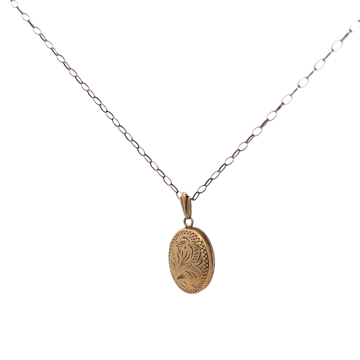 9ct yellow gold chain and locket 3.7g (sh26988b)