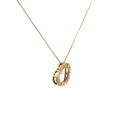 9ct yellow gold chain and diamond pendant 5.6g (sh27597b)