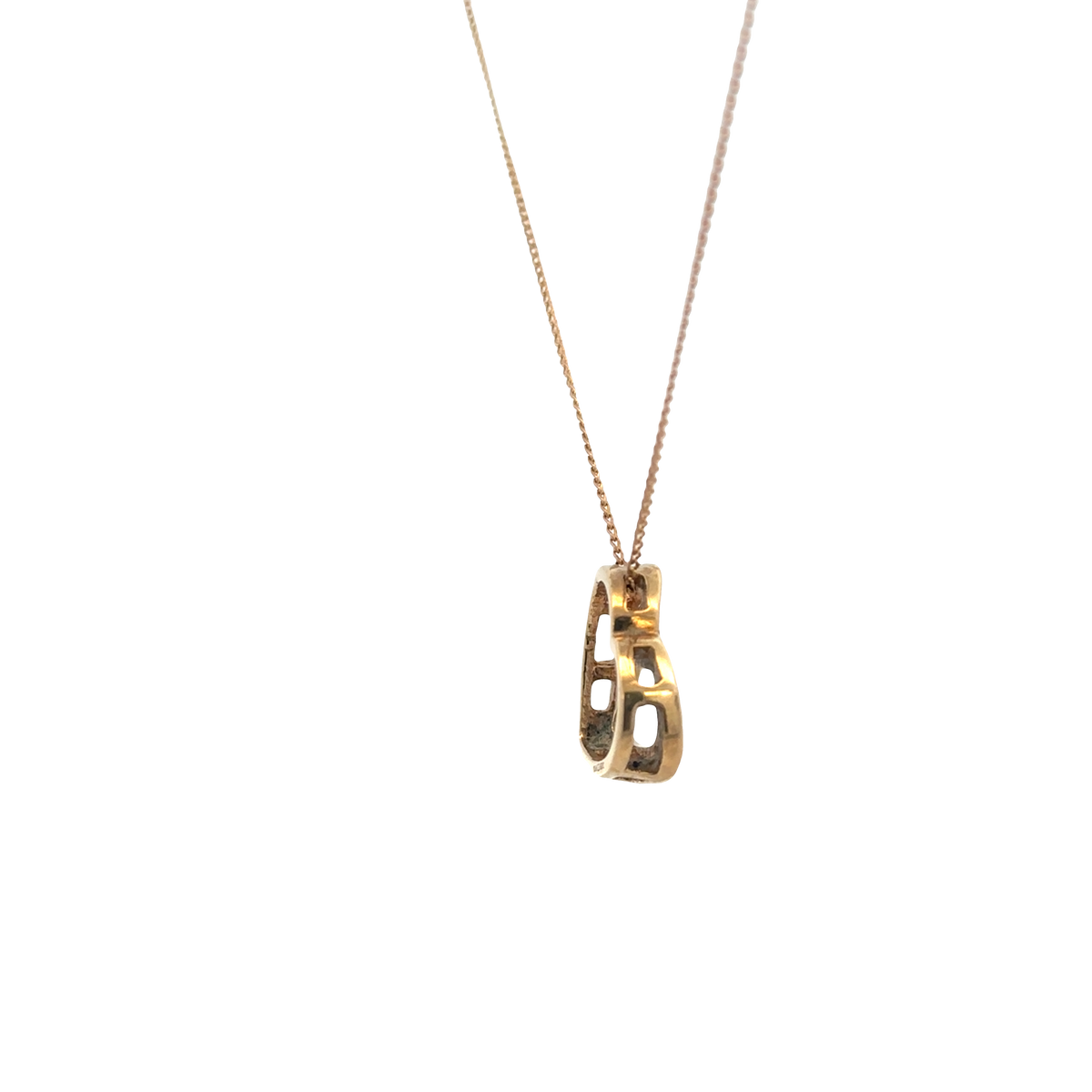 9ct yellow gold chain and diamond pendant 5.6g (sh27597b)