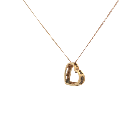 9ct yellow gold chain and diamond pendant 5.6g (sh27597b)