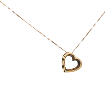 9ct yellow gold chain and diamond pendant 5.6g (sh27597b)