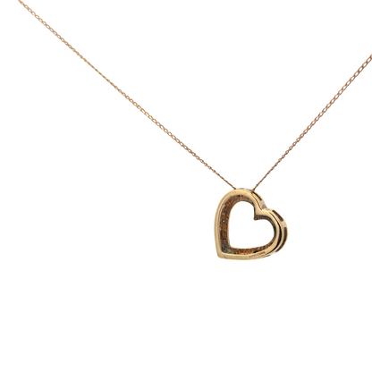 9ct yellow gold chain and diamond pendant 5.6g (sh27597b)