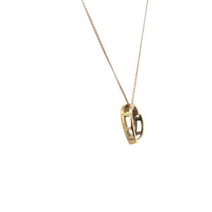 9ct yellow gold chain and diamond pendant 5.6g (sh27597b)