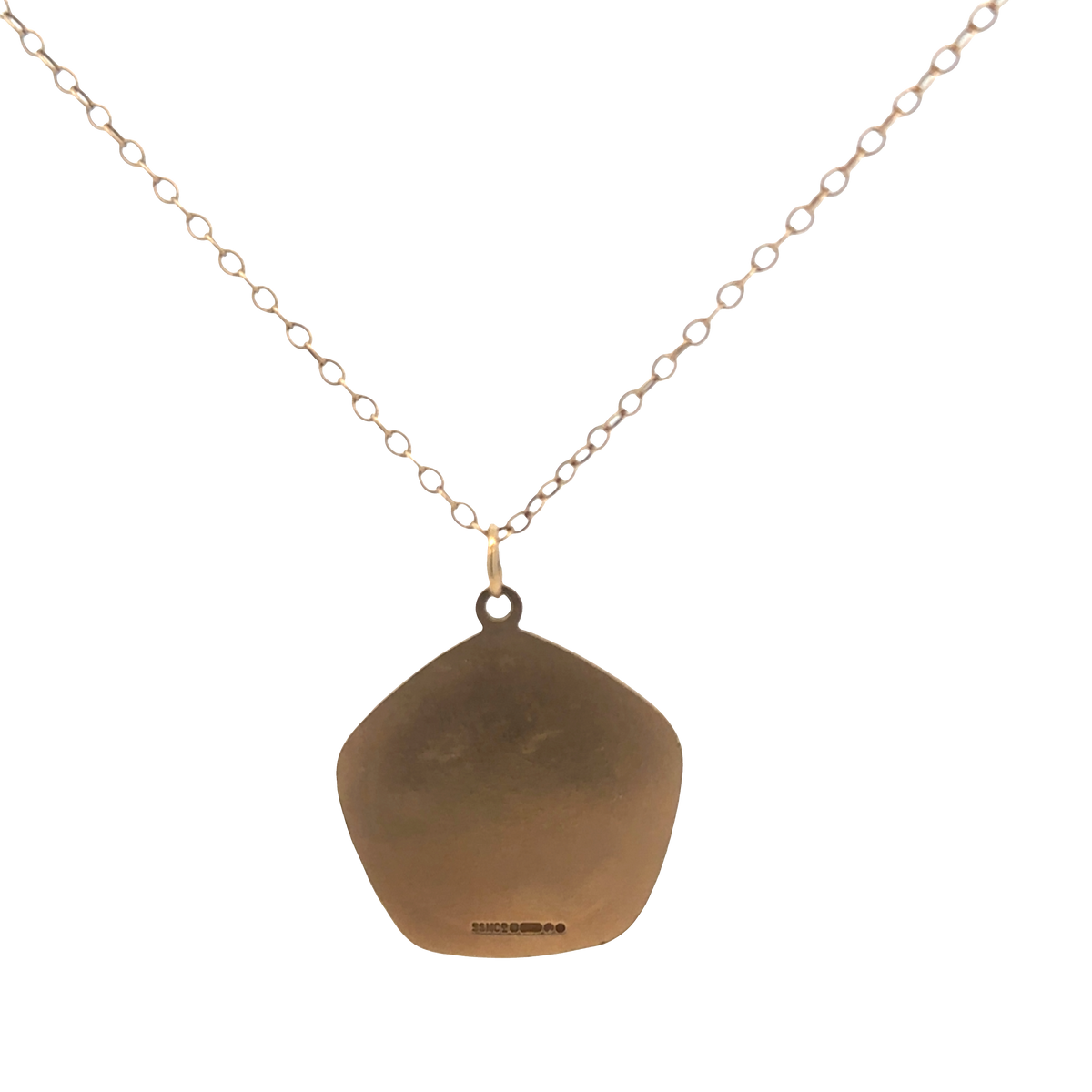 9ct yellow gold chain and St Christopher pendant 6.2g (sh26814b)