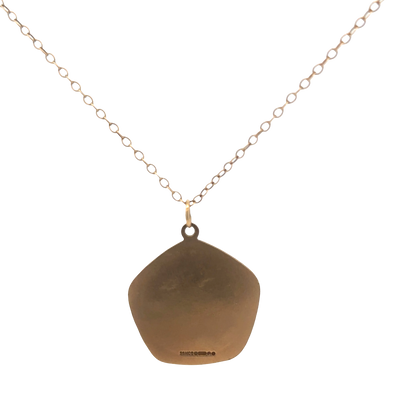 9ct yellow gold chain and St Christopher pendant 6.2g (sh26814b)