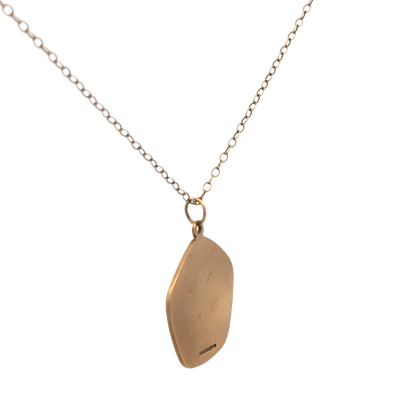 9ct yellow gold chain and St Christopher pendant 6.2g (sh26814b)
