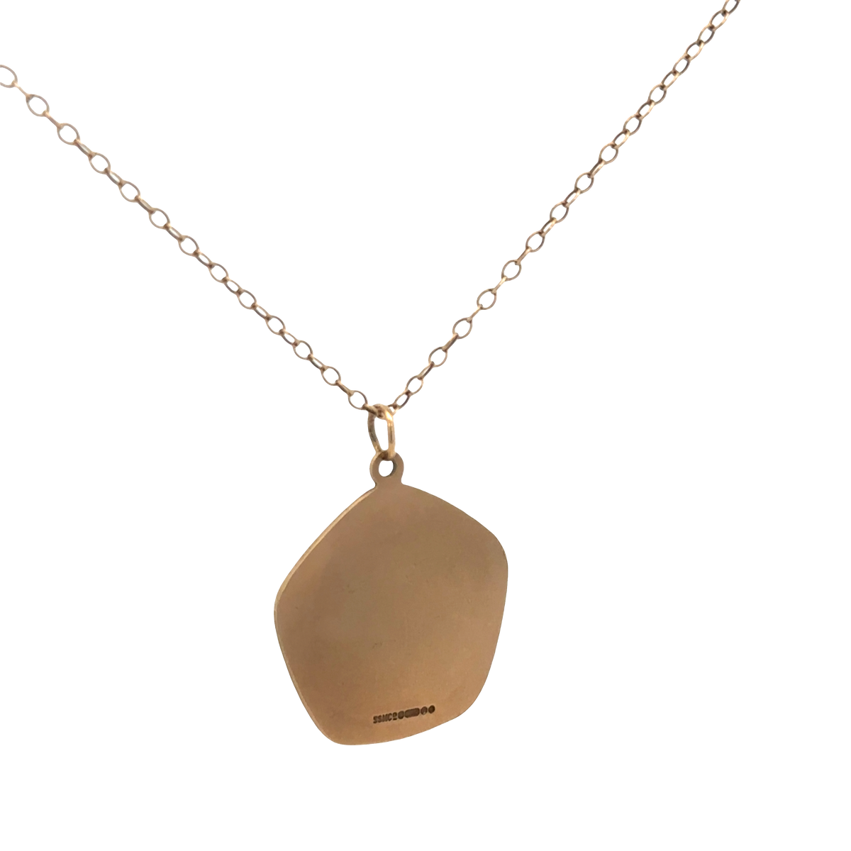 9ct yellow gold chain and St Christopher pendant 6.2g (sh26814b)