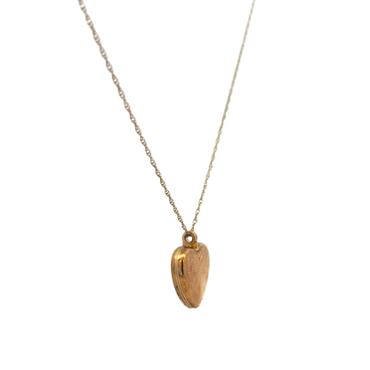 9ct yellow gold chain and locket pendant 1.8g (sh900090b)