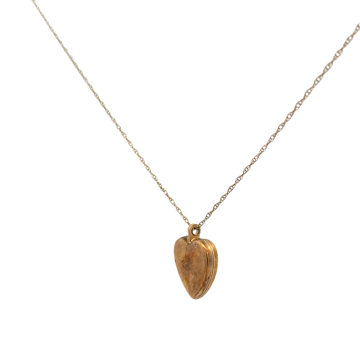 9ct yellow gold chain and locket pendant 1.8g (sh900090b)
