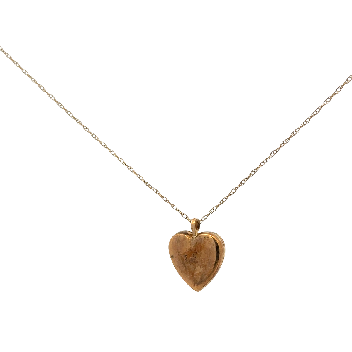 9ct yellow gold chain and locket pendant 1.8g (sh900090b)