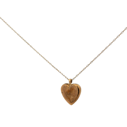 9ct yellow gold chain and locket pendant 1.8g (sh900090b)
