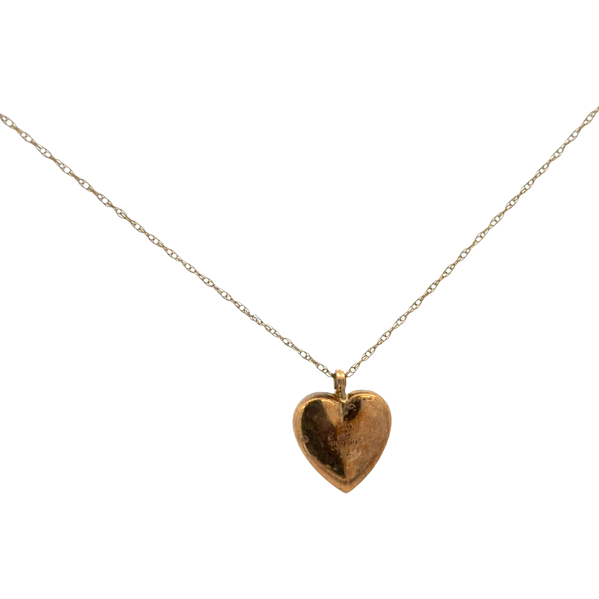 9ct yellow gold chain and locket pendant 1.8g (sh900090b)