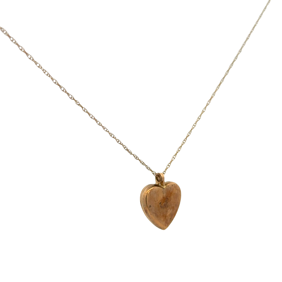 9ct yellow gold chain and locket pendant 1.8g (sh900090b)