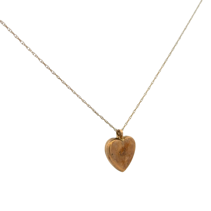 9ct yellow gold chain and locket pendant 1.8g (sh900090b)