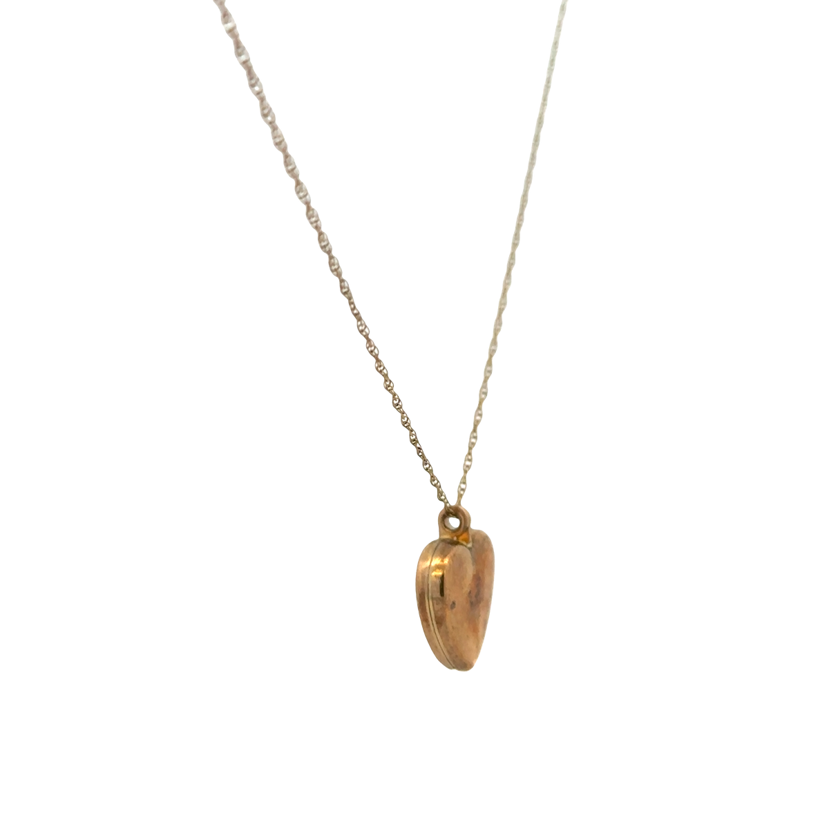 9ct yellow gold chain and locket pendant 1.8g (sh900090b)