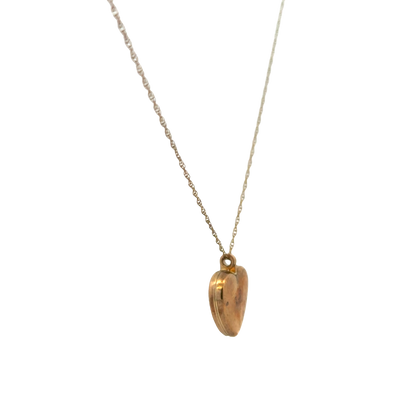 9ct yellow gold chain and locket pendant 1.8g (sh900090b)