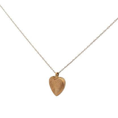 9ct yellow gold chain and locket pendant 1.8g (sh900090b)