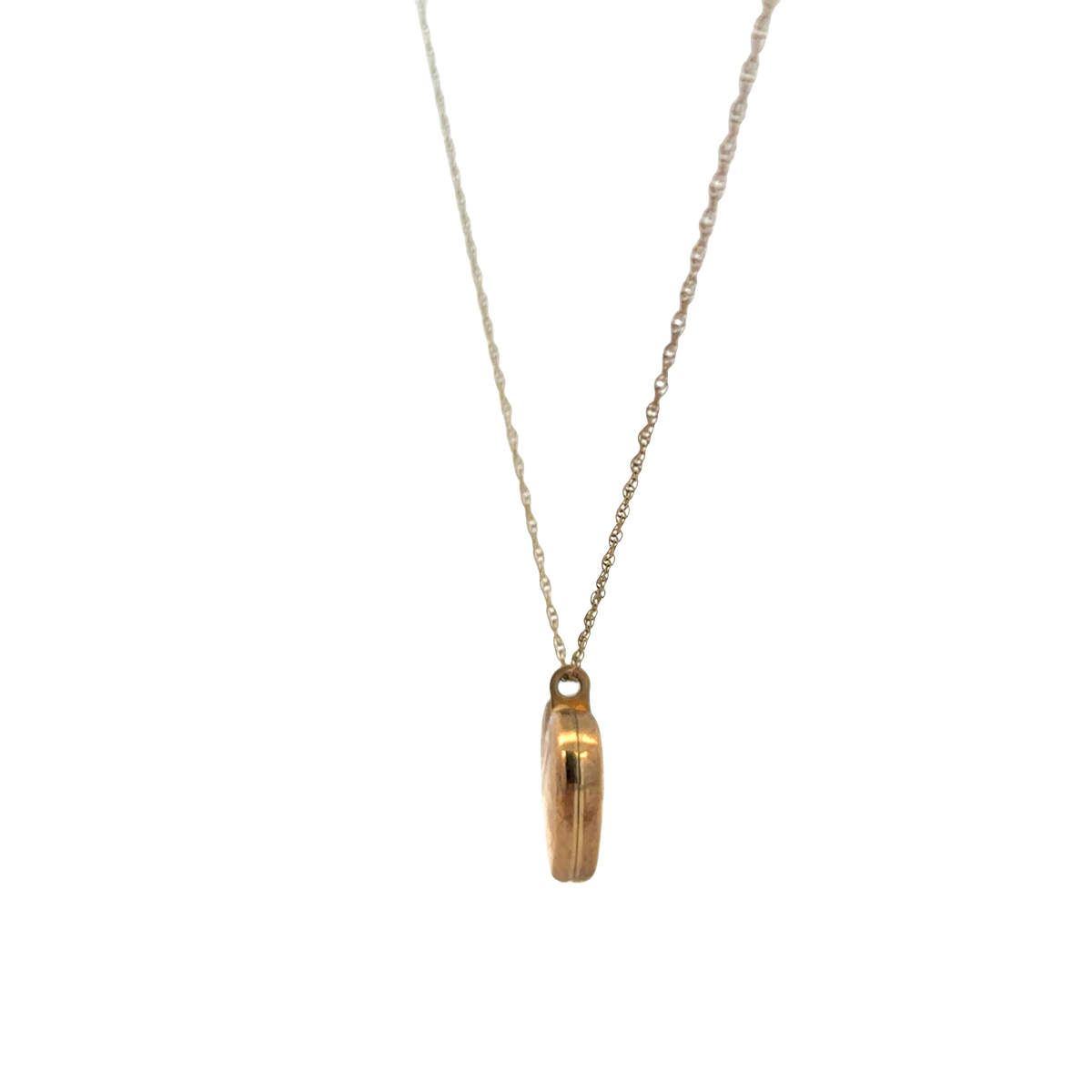 9ct yellow gold chain and locket pendant 1.8g (sh900090b)