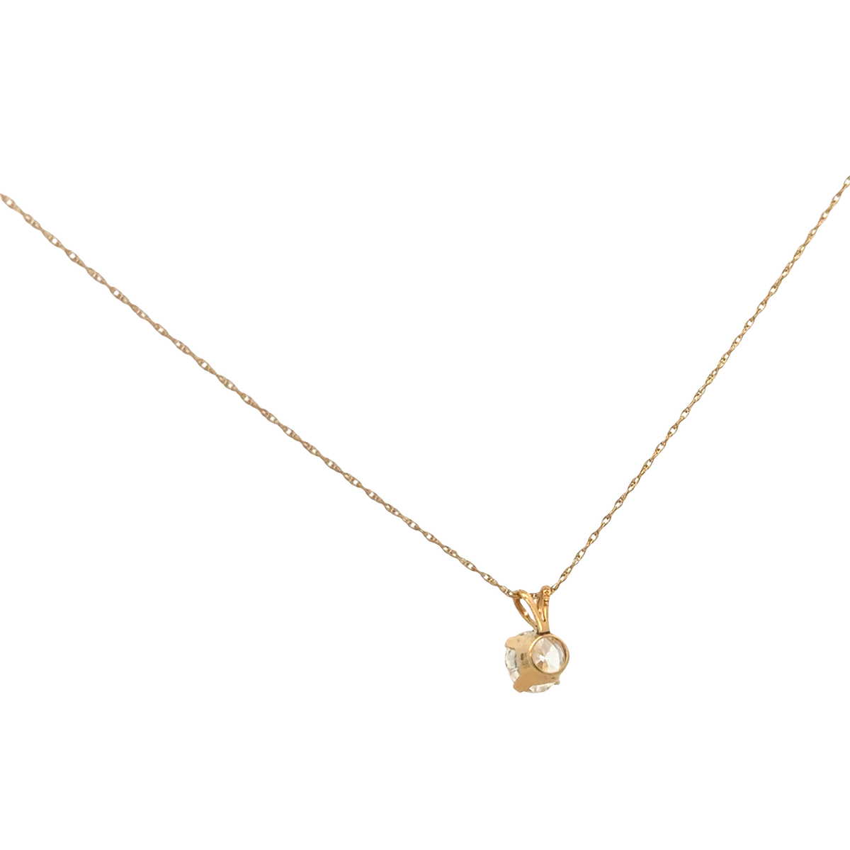 9ct yellow gold chain and pendant 1.5g (sh26817b)