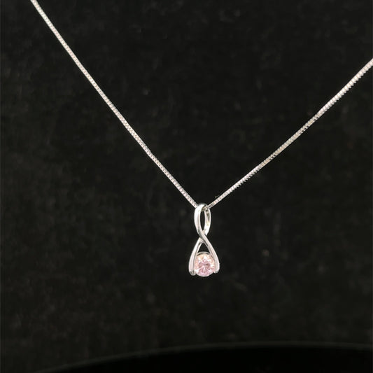 9ct white gold chain and pendant 1.6g (sh26214b)