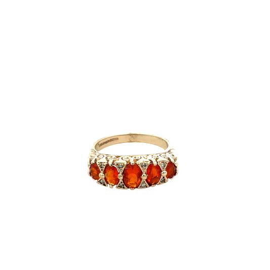 9ct yellow gold ring size M (sh27985b)