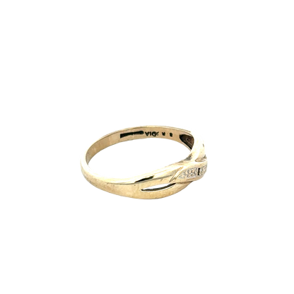 9ct yellow gold ring size O (sh25890l)
