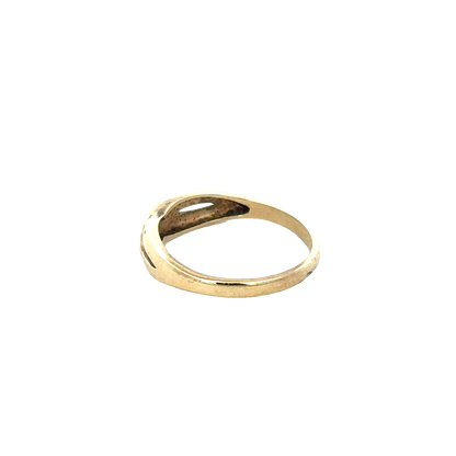 9ct yellow gold ring size O (sh25890l)
