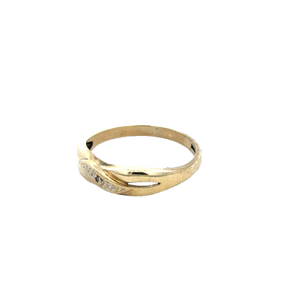9ct yellow gold ring size O (sh25890l)