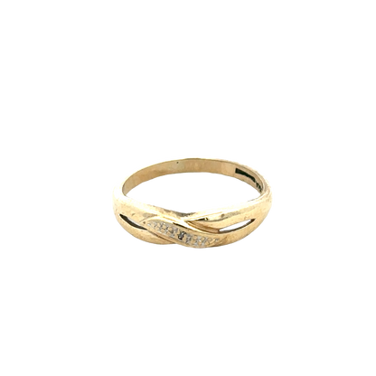9ct yellow gold ring size O (sh25890l)