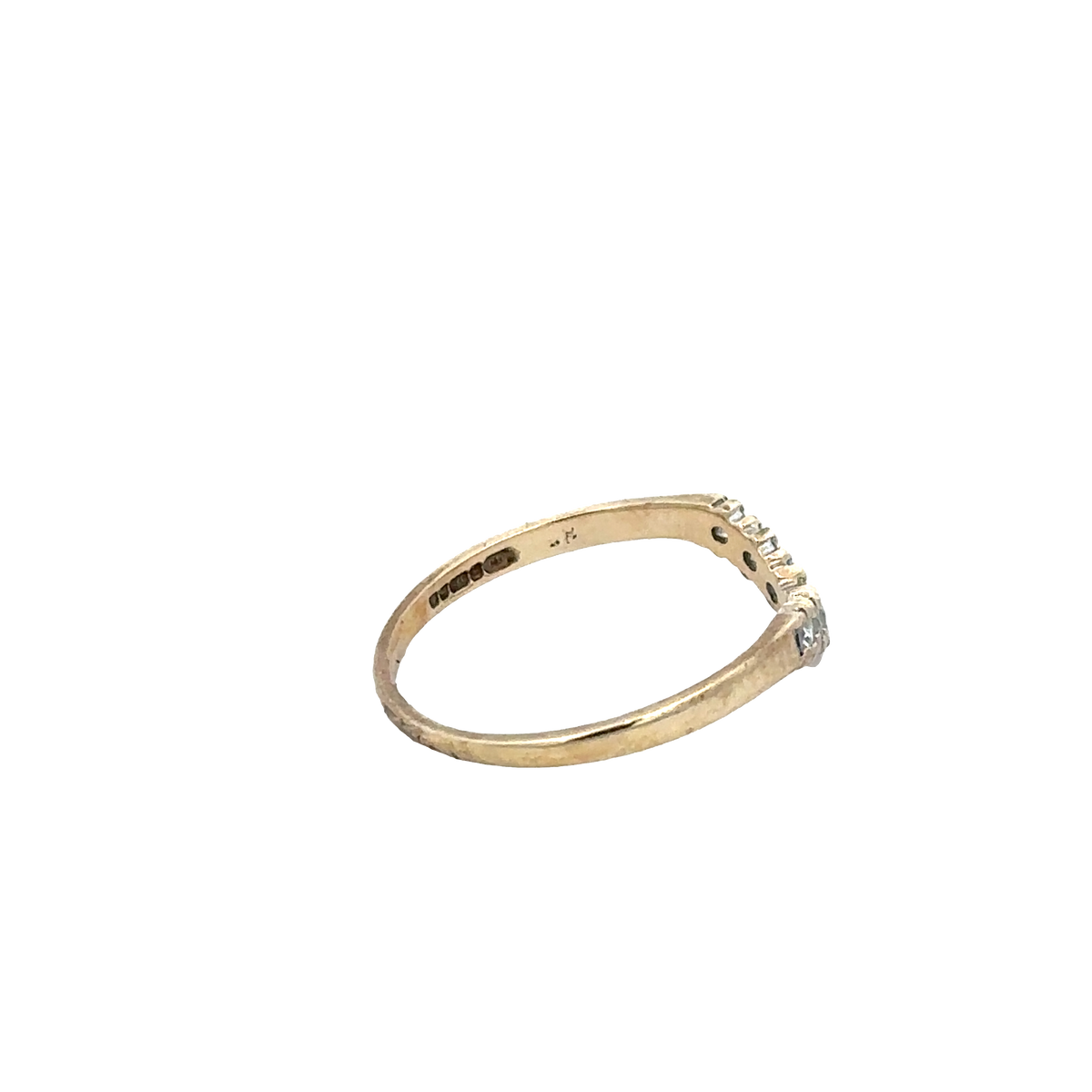 9ct yellow gold 25pts diamond ring size O1/2 (sh27954b)