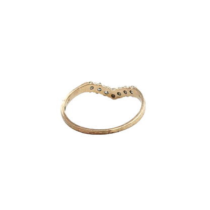 9ct yellow gold 25pts diamond ring size O1/2 (sh27954b)