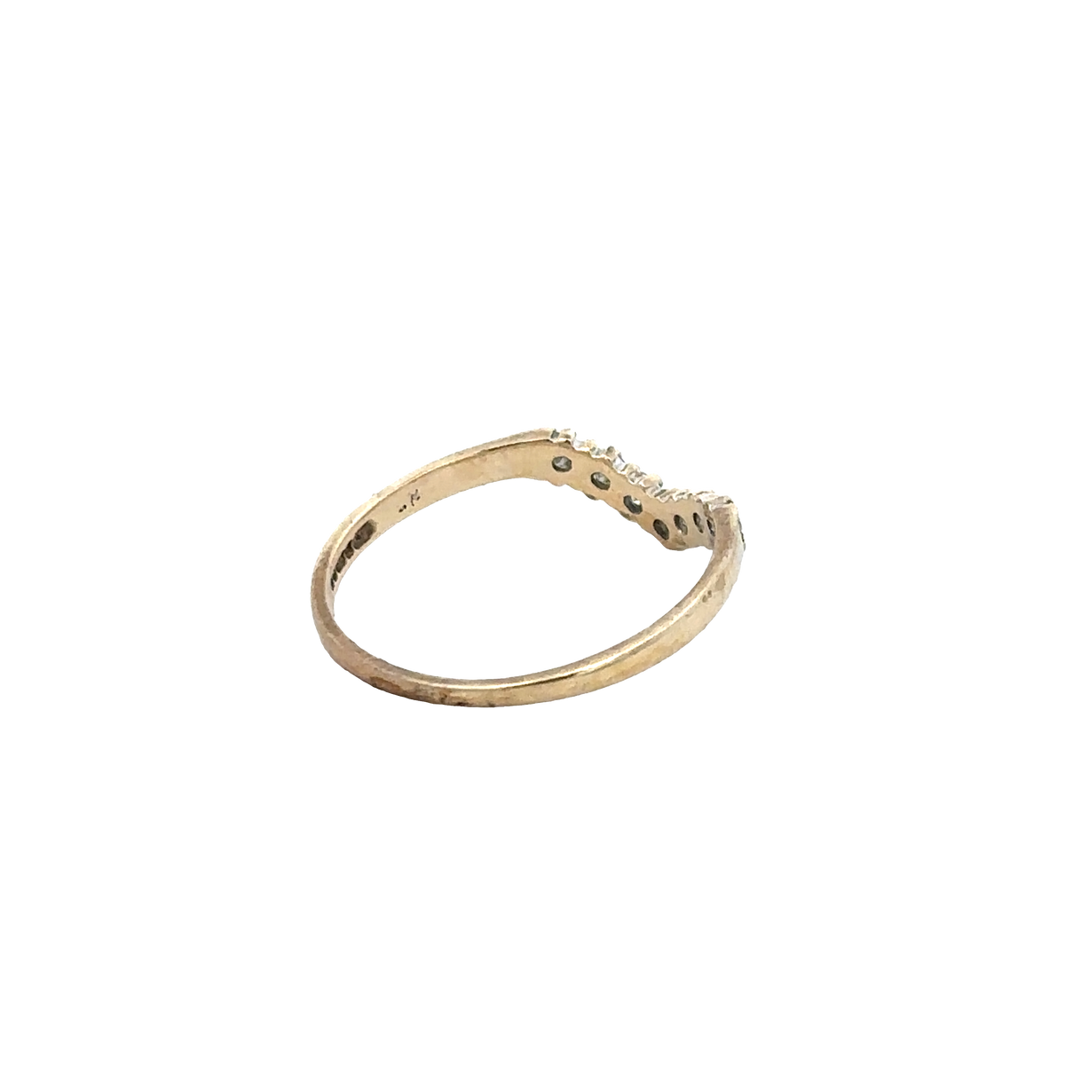9ct yellow gold 25pts diamond ring size O1/2 (sh27954b)