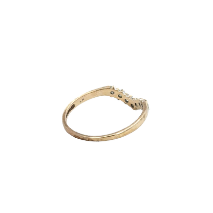9ct yellow gold 25pts diamond ring size O1/2 (sh27954b)