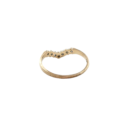 9ct yellow gold 25pts diamond ring size O1/2 (sh27954b)