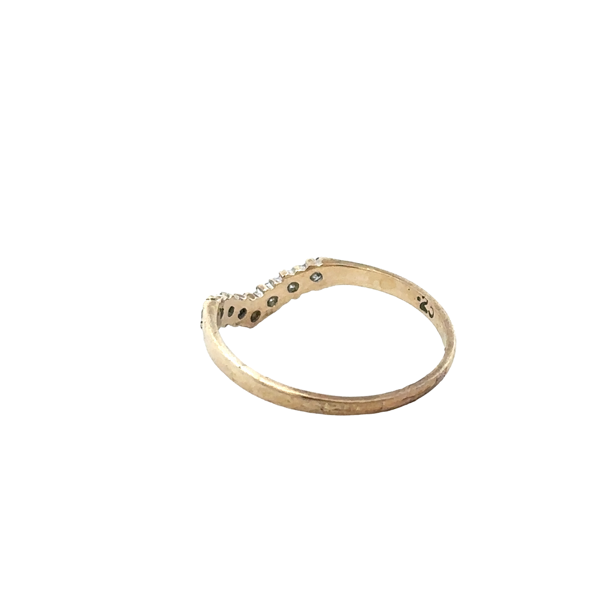9ct yellow gold 25pts diamond ring size O1/2 (sh27954b)